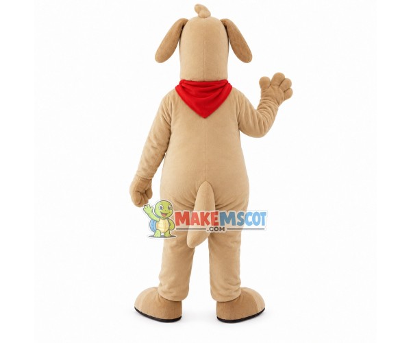 Rural Dog In Red Sacrf Mascot Costume Rural Dog In Red Sacrf Mascot Costume