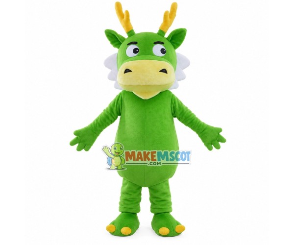Funny Small Green Dragon Mascot Costume Funny Small Green Dragon Mascot Costume