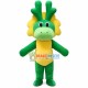 Green Dragon With Lmmature Horns Mascot Costume