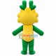 Green Dragon With Lmmature Horns Mascot Costume