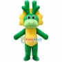 Green Dragon With Lmmature Horns Mascot Costume
