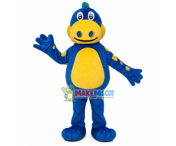 Blue Dragon With Big Nostrils Mascot Costume Blue Dragon With Big Nostrils Mascot Costume