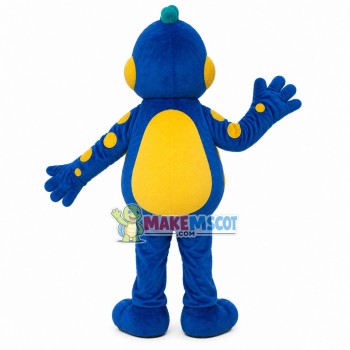 Blue Dragon With Big Nostrils Mascot Costume