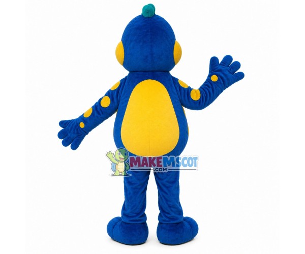Blue Dragon With Big Nostrils Mascot Costume Blue Dragon With Big Nostrils Mascot Costume