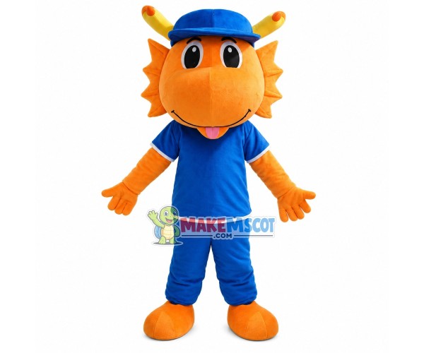 Naughty Orange Dragon Mascot Costume