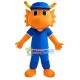 Naughty Orange Dragon Mascot Costume