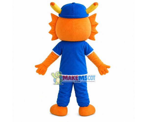 Naughty Orange Dragon Mascot Costume