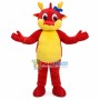 Soft Little Dragon With Ribbon Mascot Costume