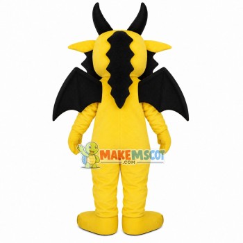 Manic Black Dragon Mascot Costume Manic Black Dragon Mascot Costume