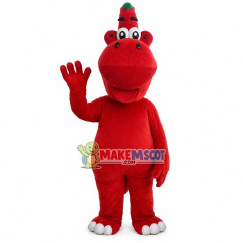 Pointed Head Red Dragon Mascot Costume