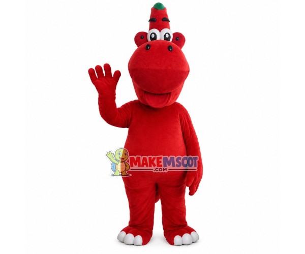 Pointed Head Red Dragon Mascot Costume Pointed Head Red Dragon Mascot Costume