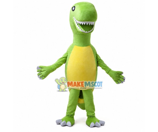 Baby Dinosaur Showing Sharp Teeth Mascot Costume Baby Dinosaur Showing Sharp Teeth Mascot Costume