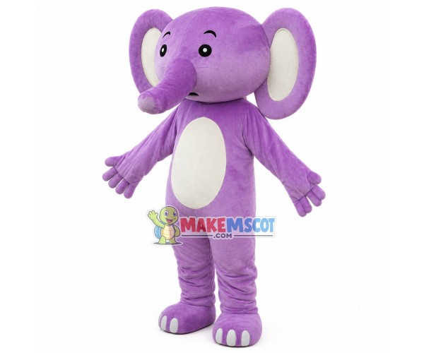 Soft Plush Purple Elephant Mascot Costume Soft Plush Purple Elephant Mascot Costume