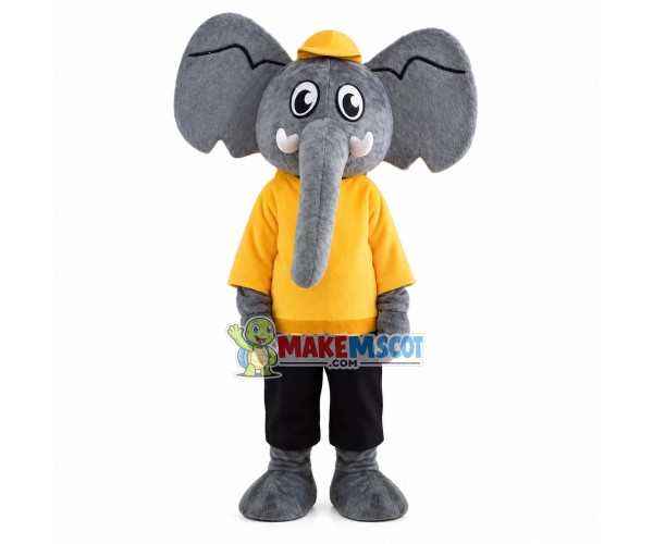 Casual Elephant Mascot Costume for Adult Casual Elephant Mascot Costume for Adult