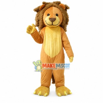 Friendly Little Lion Mascot Handmade Costume Friendly Little Lion Mascot Handmade Costume