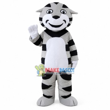 Festive The Gray Little Tiger Mascot Costume Festive The Gray Little Tiger Mascot Costume