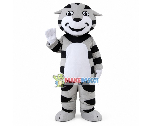 Festive The Gray Little Tiger Mascot Costume Festive The Gray Little Tiger Mascot Costume