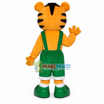 Amiable Baby Tiger With Green Pants Mascot Costume Amiable Baby Tiger With Green Pants Mascot Costume