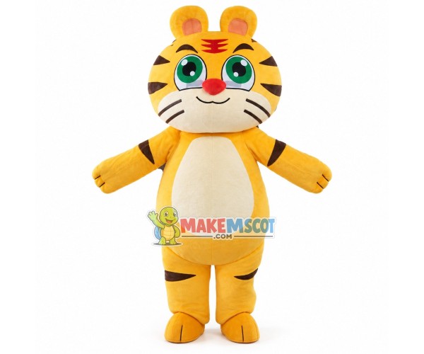 Soft Lightweight Green Eyed Tiger Mascot Costume Soft Lightweight Green Eyed Tiger Mascot Costume
