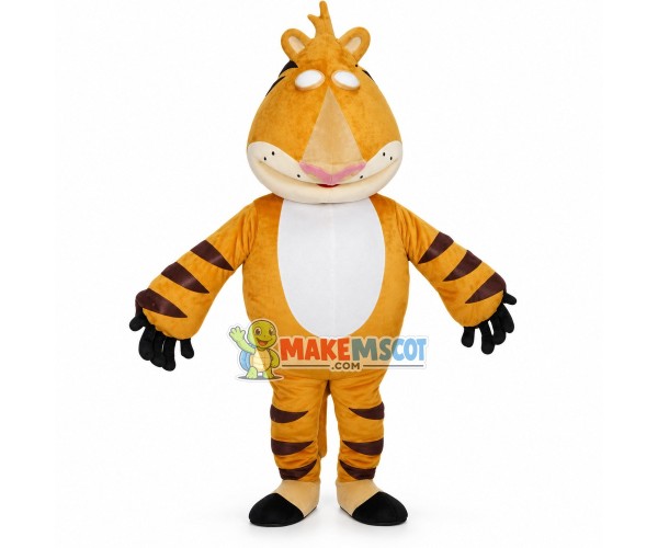 The Restless Tiger Rolling Eyes Mascot Costume
