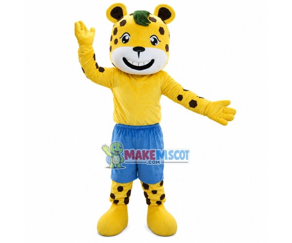Baby Tiger In The Blue Shorts Mascot Costume Baby Tiger In The Blue Shorts Mascot Costume