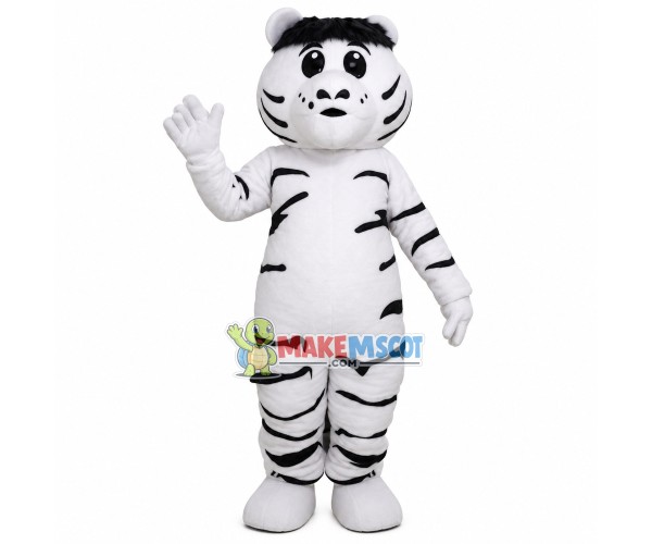 Quiet The Little White Tiger Mascot Costume Quiet The Little White Tiger Mascot Costume