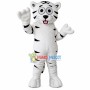 Plush Baby White Tiger Mascot Costume