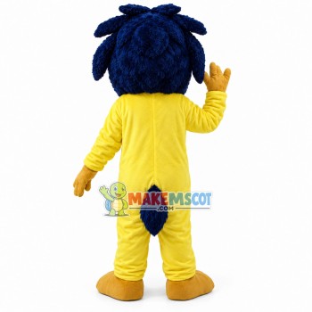 Yellow Lion With Messy Mane Mascot Costume Yellow Lion With Messy Mane Mascot Costume