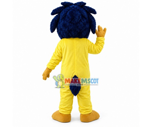 Yellow Lion With Messy Mane Mascot Costume