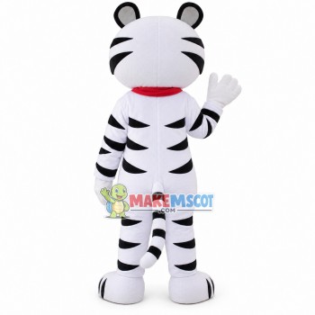 Lightweight White Tiger With Scarf Mascot Costume Lightweight White Tiger With Scarf Mascot Costume