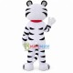 Lightweight White Tiger With Scarf Mascot Costume