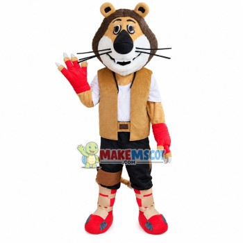 Pleased Outdoor Tiger Mascot Costume