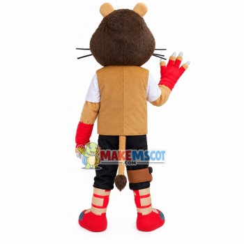 Pleased Outdoor Tiger Mascot Costume Pleased Outdoor Tiger Mascot Costume