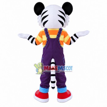 Lovely Blue-eyed White Tiger Mascot Costume Lovely Blue-eyed White Tiger Mascot Costume