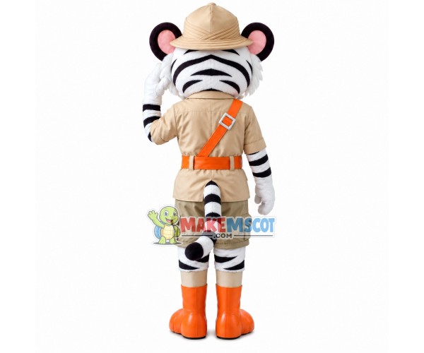 Outdoor Lifeguard White Tiger Mascot Costume Outdoor Lifeguard White Tiger Mascot Costume