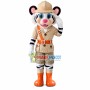 Outdoor Lifeguard White Tiger Mascot Costume