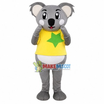 Koala Kid With Star Sticker Mascot Costume Koala Kid With Star Sticker Mascot Costume