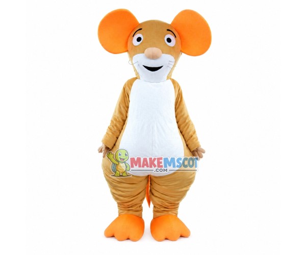 Huge Mouse With Orange Ears Mascot Costume Huge Mouse With Orange Ears Mascot Costume