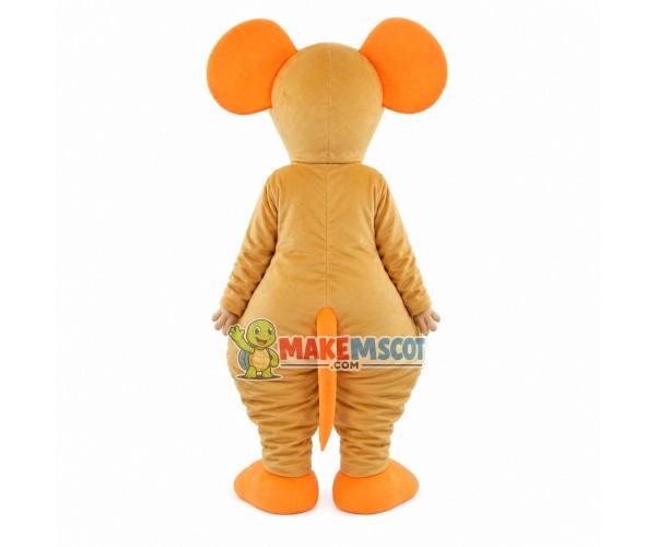 Huge Mouse With Orange Ears Mascot Costume Huge Mouse With Orange Ears Mascot Costume