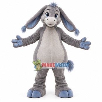 Cowardly Gray Donkey Mascot Costume Cowardly Gray Donkey Mascot Costume