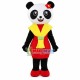 Panda Sister In The Blouse Dress Mascot Costume Panda Sister In The Blouse Dress Mascot Costume
