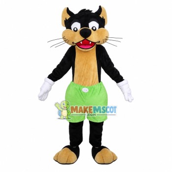 Funny Wolf In The Green Shorts Mascot Costume Funny Wolf In The Green Shorts Mascot Costume