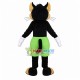Funny Wolf In The Green Shorts Mascot Costume