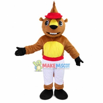 Groundhog With White Pants Mascot Costume