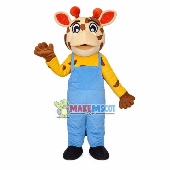 Cute Beige Baby Giraffe Mascot Costume Cute Beige Baby Giraffe Mascot Costume