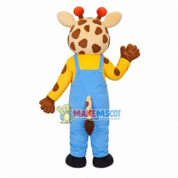 Cute Beige Baby Giraffe Mascot Costume Cute Beige Baby Giraffe Mascot Costume