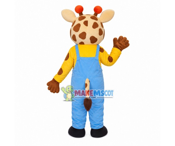 Cute Beige Baby Giraffe Mascot Costume Cute Beige Baby Giraffe Mascot Costume