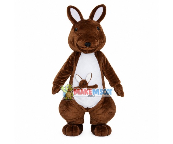 Kangaroo Mother With Baby In Pocket Mascot Costume Kangaroo Mother With Baby In Pocket Mascot Costume