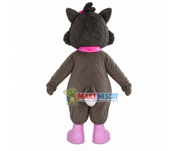 Little Wolf Kid Wearing Glasses Mascot Costume Little Wolf Kid Wearing Glasses Mascot Costume