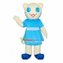 Cartoon Pretty White Cat Mascot Costume